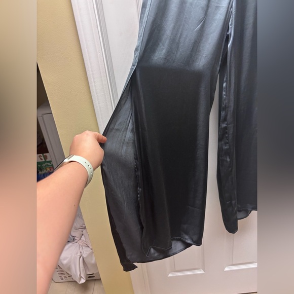 Noctur Flowy Navy/Black Wide Leg Pants | Women’s M - Picture 5 of 10